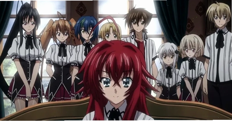 Cảnh chiến đấu trong anime học đường hành động High School DxD
