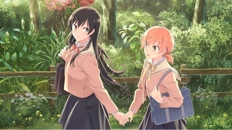 Cảnh hai nhân vật chính trong Bloom Into You