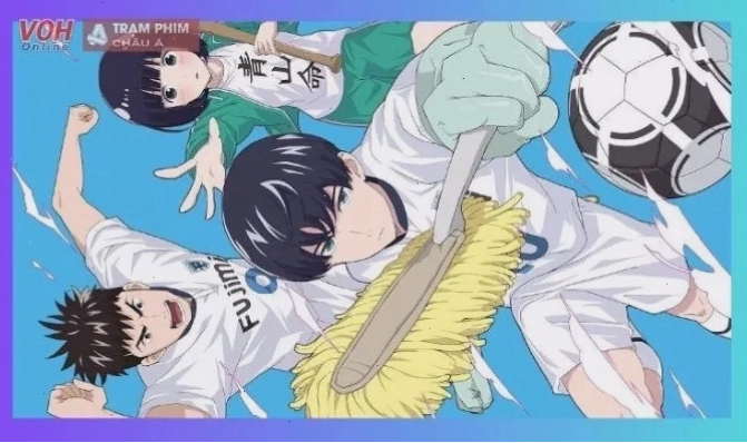 Cảnh trong anime thể thao bóng đá Tiếng Còi Hú