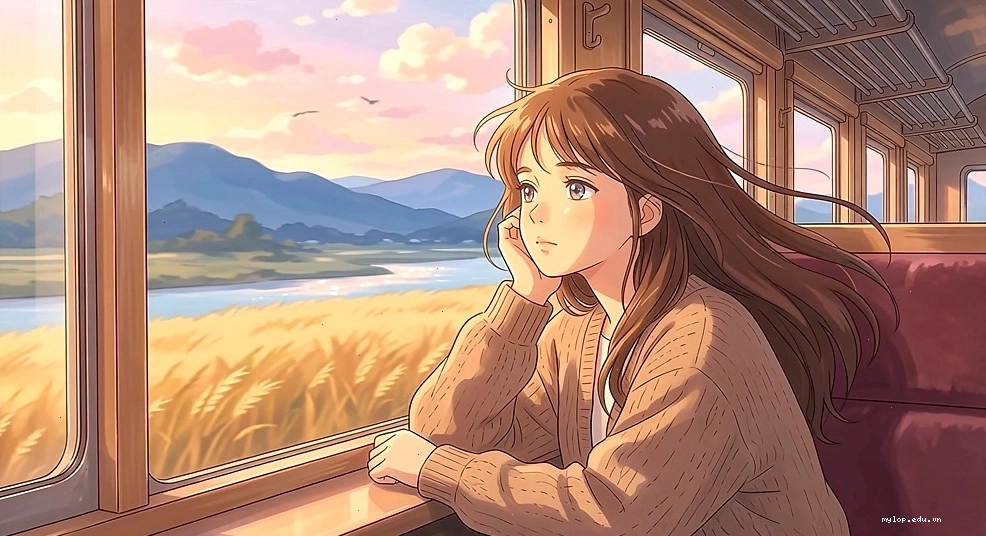 Cảnh vật trong anime với tông màu ấm áp