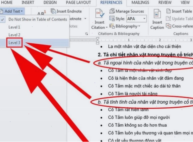 Cập nhật mục lục tự động trong Word