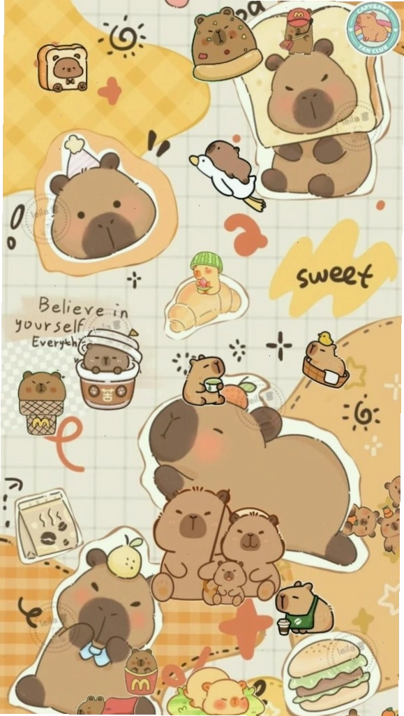 Capybara bộ đôi vô tri buổi sáng - ảnh avatar vui vẻ