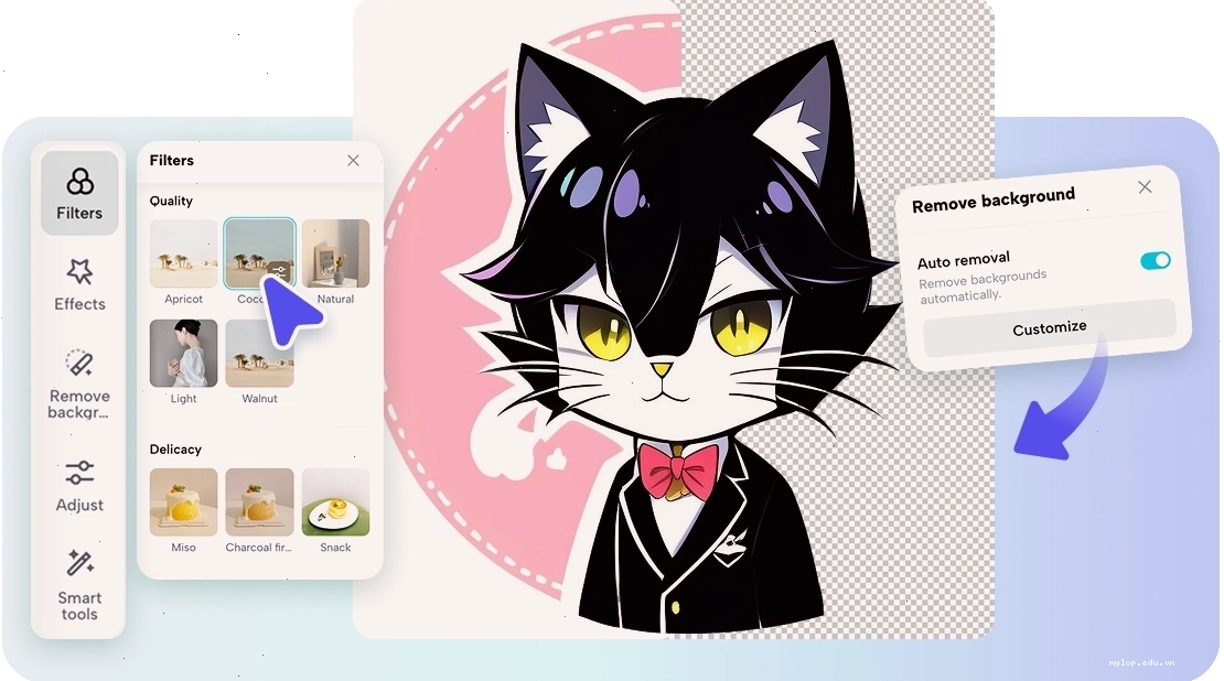 Chỉnh sửa, tinh chỉnh & thay đổi kích thước logo anime của bạn một cách dễ dàng