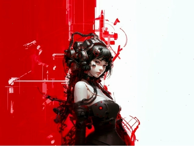 Cô gái anime dễ thương với đôi mắt to tròn và mái tóc màu hồng