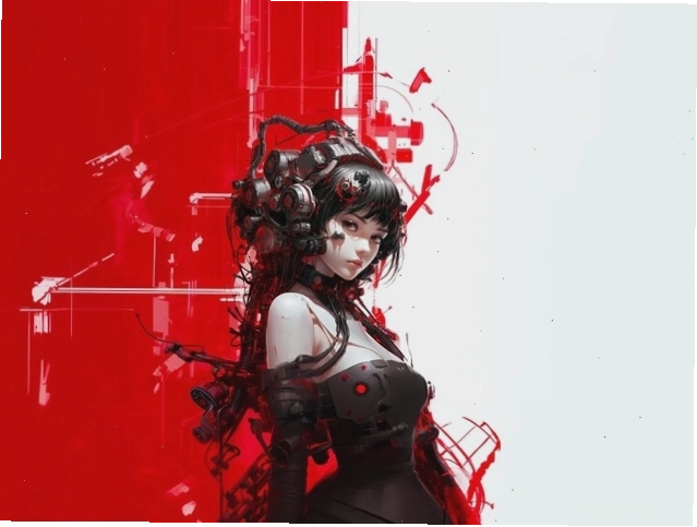 Cô gái anime dễ thương với mái tóc hồng và đôi mắt to tròn