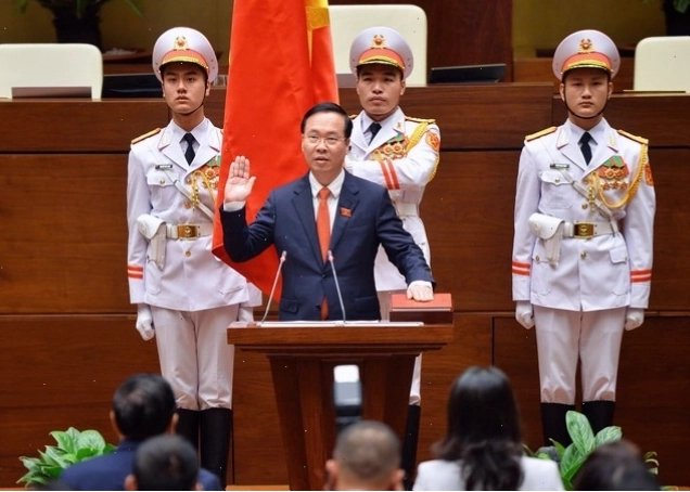 Đồng chí Võ Văn Thưởng tuyên thệ nhậm chức Chủ tịch nước Cộng hòa xã hội chủ nghĩa Việt Nam
