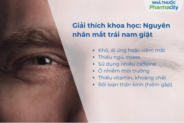 Giải thích hiện tượng mắt trái nam giật theo khoa học với hình ảnh minh họa