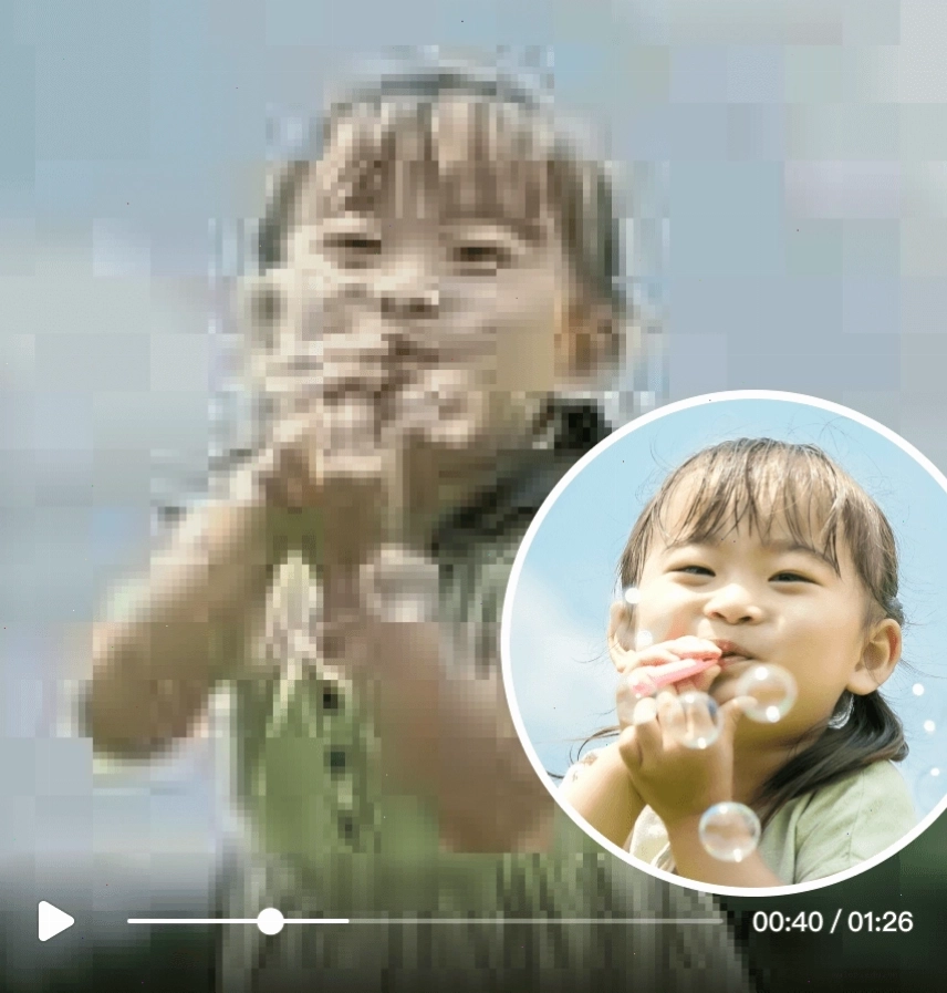 Giao diện công cụ làm nét video AI của BeautyPlus