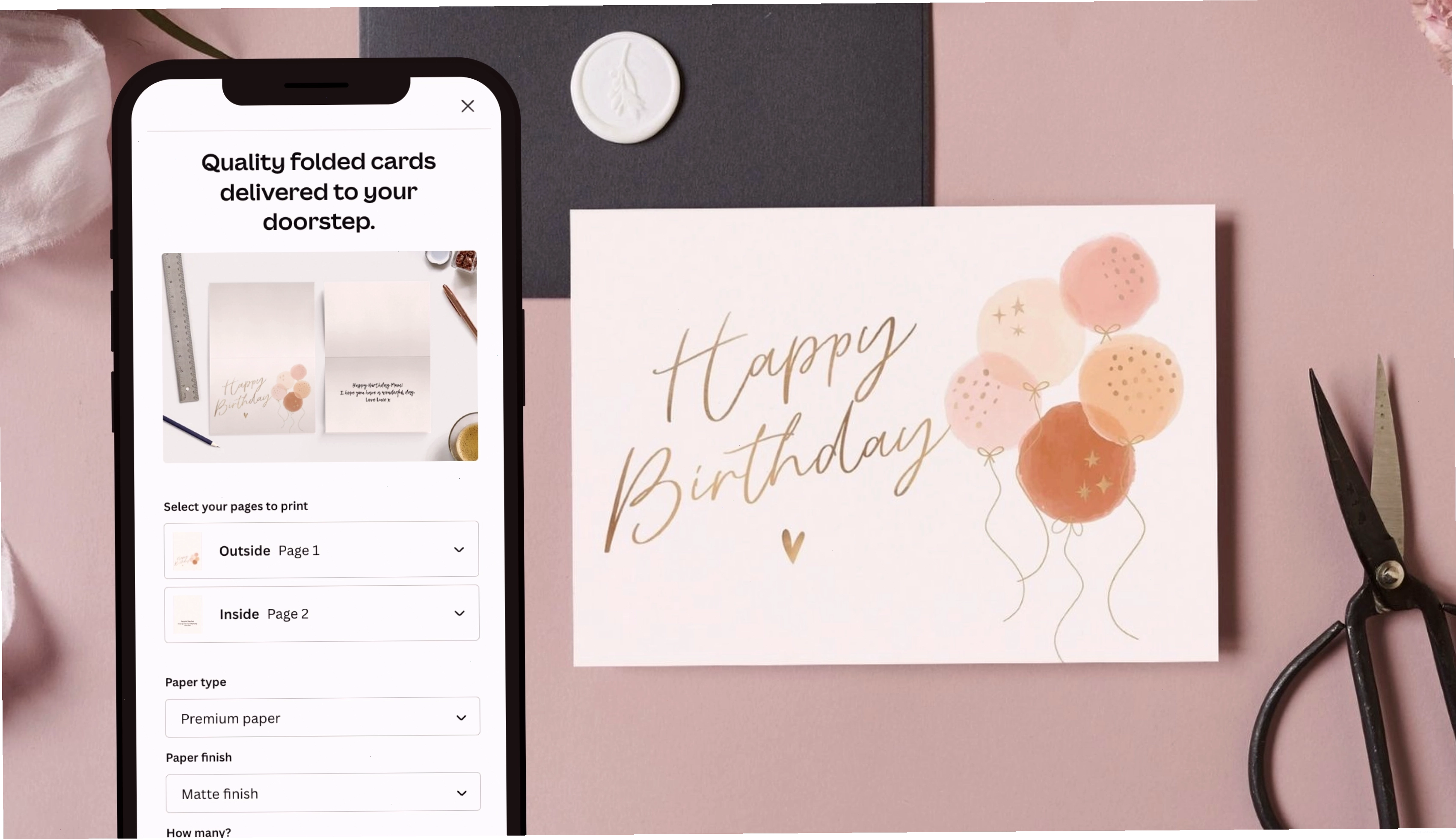 Giao diện công cụ tạo thiệp sinh nhật online