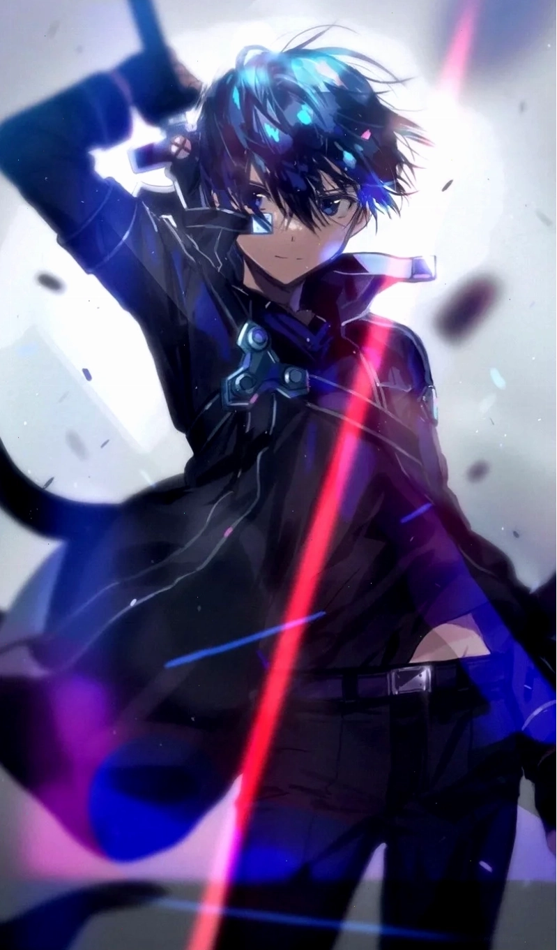 Hình Kirito ngầu thể hiện sức mạnh phi thường