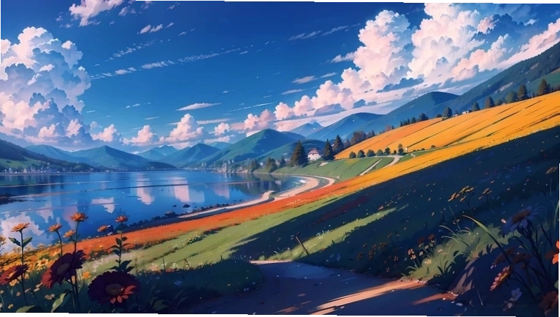 Hình nền anime đẹp về phong cảnh vũ trụ galaxy