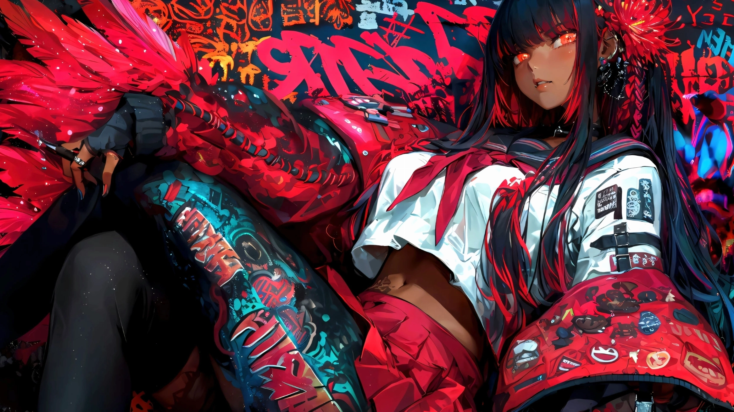 Hình nền anime nam 4k với chủ đề ác quỷ hùng mạnh