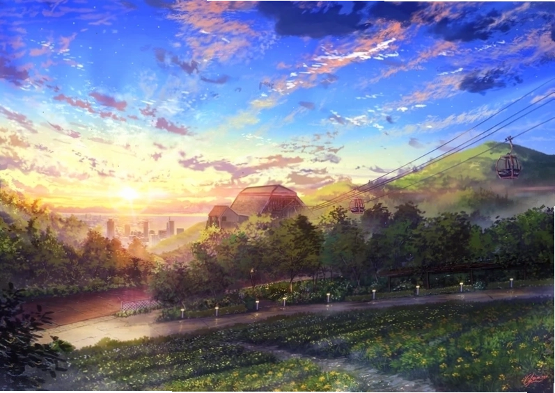 Hình nền phong cảnh anime cho máy tính