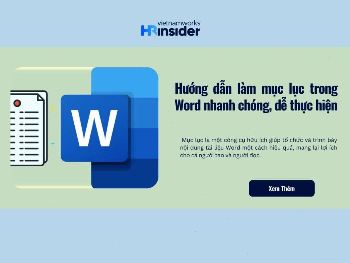Hướng dẫn chi tiết cách làm mục lục tự động trong Word