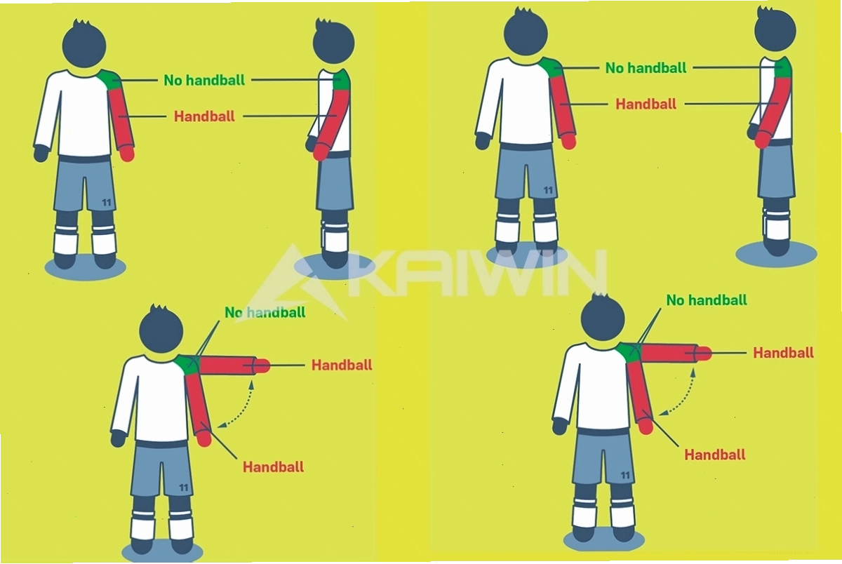 Luật bóng đá về tình huống bóng chạm tay không cố ý