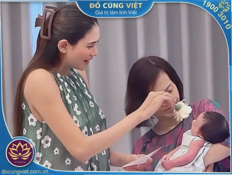 Mâm lễ cúng Mụ đầy tháng cho bé