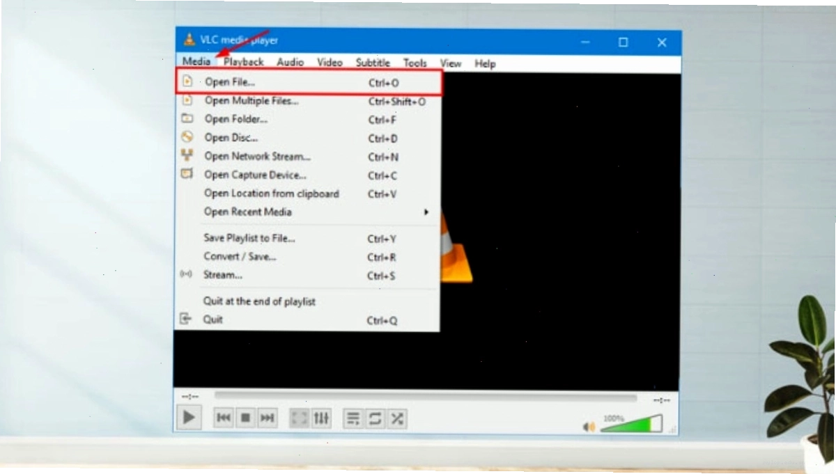 Mở VLC Media Player và chọn Open File