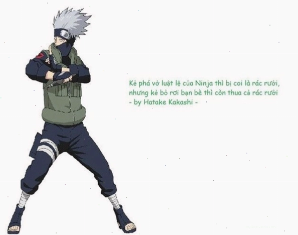 Nhân vật anime Kakashi Hatake trong bộ giáp và mặt nạ đặc trưng
