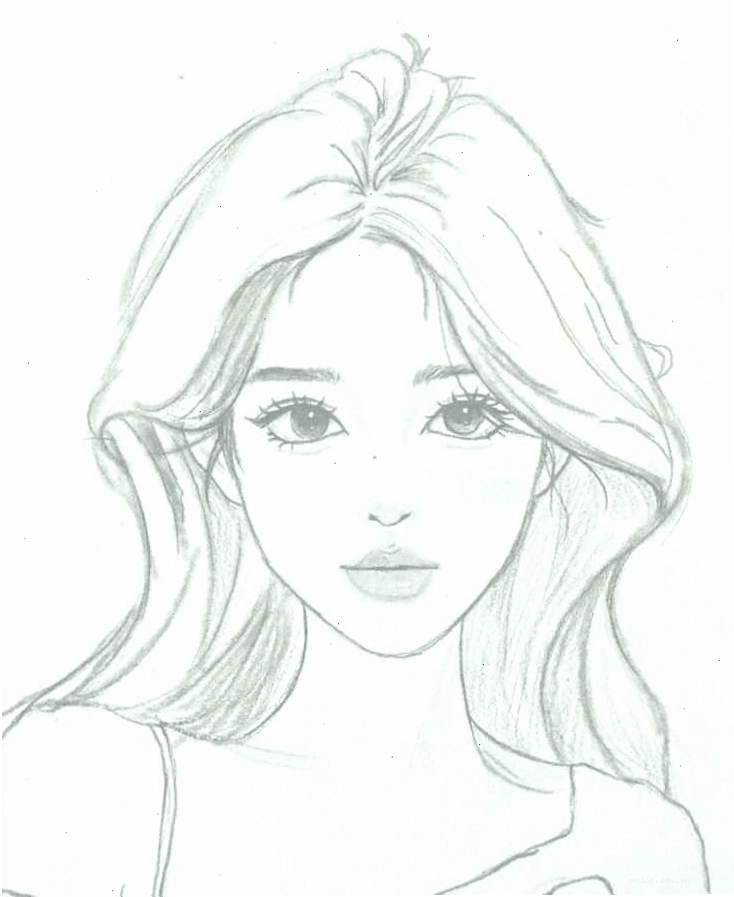 Phác thảo hình dạng đầu cơ bản cho nhân vật anime nữ