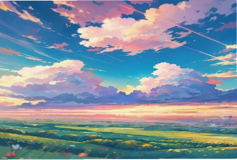 Phong cảnh anime chill nhẹ nhàng với gam màu trầm ấm