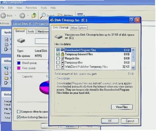 Sử dụng công cụ Disk Cleanup để giải phóng dung lượng ổ đĩa