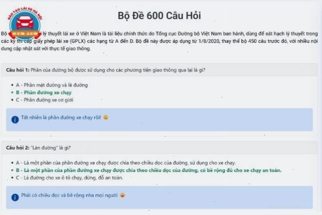 Tài liệu và mẹo ghi nhớ cho từng câu hỏi lý thuyết