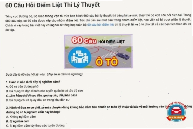Tầm quan trọng của việc ôn chắc 60 câu điểm liệt