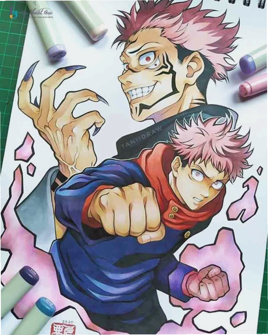 Tranh vẽ anime nữ phong cách đường phố năng động