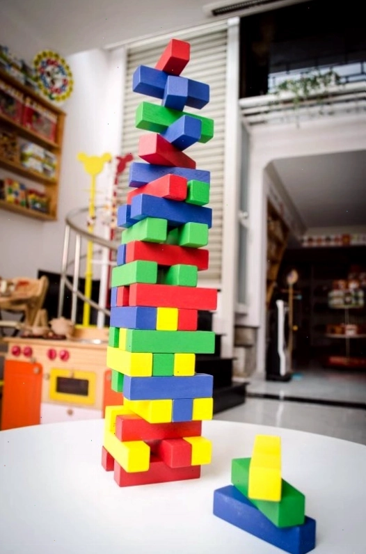 Trò chơi rút gỗ Jenga màu sắc