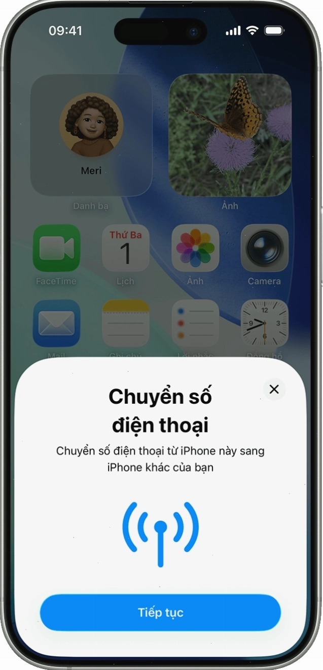 Tùy chọn chuyển số điện thoại sang iPhone mới