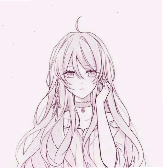 Vẽ anime nữ lạnh lùng với mái tóc dài và trang phục cá tính