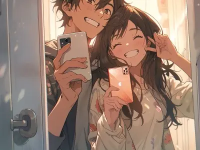 Bộ ảnh avatar cặp anime dễ thương cho couple cực ngọt