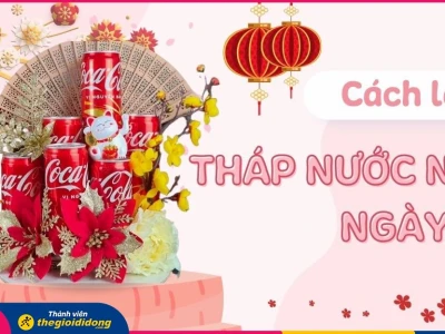 Hướng dẫn cách làm tháp bánh và nước ngọt dịp Tết độc đáo