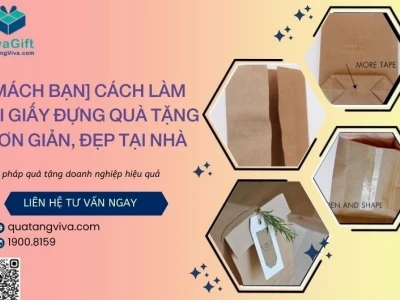 Hướng dẫn chi tiết cách làm túi giấy đựng quà tặng bằng giấy A4 đơn giản tại nhà